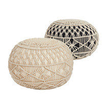 Vente en gros de produits de qualité pour l'exportation de meubles de bureau faits main design moderne pouf en macramé