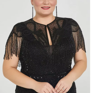 Cape perlée glamour personnalisée fabriquée à la main Cape respirante de style fête pour les occasions spéciales pour les clients et les revendeurs de vêtements - Product Image 1