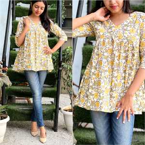 Top en polyester et coton pour femmes les plus vendues pour mariage et bureau au prix de gros de l'Inde - Product Image 2