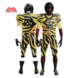Uniformes de fútbol para hombre Sublimados Colores sólidos Ajuste fácil Uniforme de fútbol americano de 8 paneles con pantalones acolchados - Product Image 1