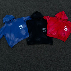 Survêtement de jogging vintage pour homme en coton 100% personnalisé, avec franges et coupe évasée, imprimé délavé au soleil - Taille XL - Product Image 4