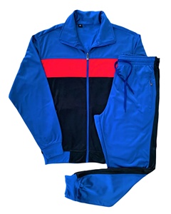 Classic Full Zip Casual Solid Eco-friendly <b>Track</b> <b>Jacket</b> and Jogging <b>Track</b> Pant Summer Breathable Sports Tracksuit Set - Product Image 1