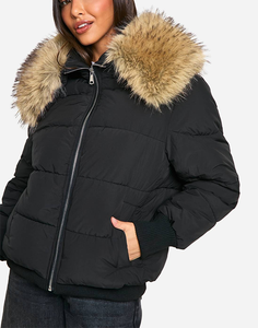 Modest <b>Women</b> <b>Fur</b> <b>Hood</b> Parka Canada Style Plus Size Goose Down Jacket Breathable Hiking Zipper Outdoor Feather Fill Bubble <b>Coat</b> - Product Image 5