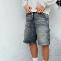 Jorts en jean respirants et écologiques pour hommes, coupe droite, taille mi-haute, décontractés, idéaux pour le temps chaud, évacuation de l'humidité, confort optimal