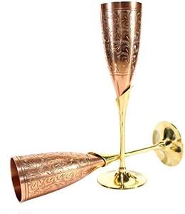 500ml Stainless Steel Drink Goblet <b>Glass</b> Party Barware with Copper Accent for Red Wine Premium <b>Drinkware</b> - Product Image 1