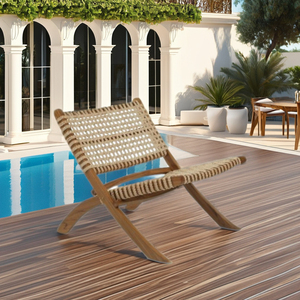 Chaise longue en rotin Xavir - Mobilier d'extérieur confortable avec impression couleur intégrale pour hôtel et villa, design moderne asiatique - Product Image 5