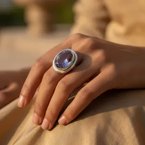 Anillo de Plata 925 con Amatista para Mujer - Joyería de Piedras Preciosas de Moda - Product Image 3