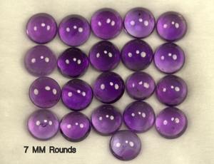 พลอยอะเมทิสต์ธรรมชาติอัญมณีทรงหลวมทรงกลมเจียระไน - Product Image 2