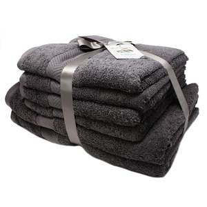 Luxury 6-Piece Cotton <b>Towel</b> <b>Set</b> Quick-Dry and Plush with Jacquard and Embroidery Techniques for Home Use Everyday Style - Product Image 6