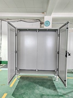 Armoire de distribution électrique extérieure autoportante IP55 en acier galvanisé robuste, boîtier modulaire résistant aux intempéries