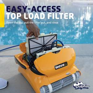 Top-selling Wave 60 Automatic Robotic Pool <b>Vacuum</b> <b>Cleaner</b> Includes Caddy, Wall Climbing Scrubber Brush, Top Load Filters, Ideal - Product Image 4