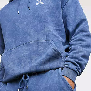 Conjuntos Deportivos de Invierno para Hombre, Transpirables, de Alta Calidad, Estilo Urbano, Lavado Ácido, Sudadera Holgada, 100% Algodón - Product Image 4