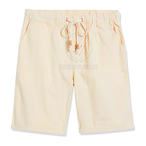 กางเกงขาสั้นผ้าแคนวาสสำหรับผู้ชายแบบลำลองมาใหม่ฉลากส่วนตัว - Product Image 4