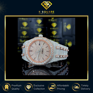 Nouveau Design Moderne Unisexe Analogique En Acier Inoxydable Rond Automatique pour Mouvement Quartz Moissanite Diamant Montre pour Hommes Femmes - Product Image 5