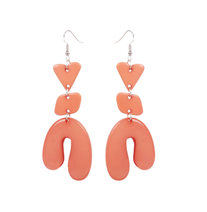 Nouvelles Boucles d'Oreilles Statement en Résine Corail, Forme Irrégulière, Design Tendance, Bijoux Élégants, Accessoires pour Femme, Mariage - Product Image 1