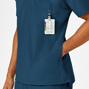 Alta calidad elástico masculino enfermería Scrub médico Scrubs Tops médico uniforme para hombres - Product Image 4
