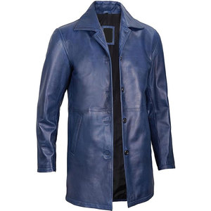 เสื้อโค้ทหนังผู้ชายแขนยาวแบบปรับแต่งได้สำหรับผู้ใหญ่ - Product Image 2