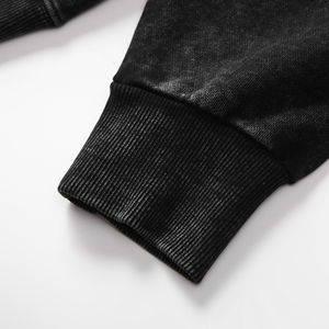 Sweat à capuche pour homme, coupe classique, épais, délavé à l'acide, effet vieilli, style streetwear, 100% coton, décontracté et respirant, vente en gros - Product Image 6