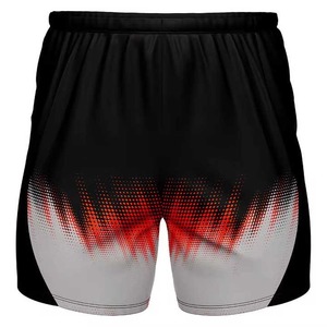 Short à imprimé sublimation tendance pour hommes, logo personnalisé, vêtements d'été en coton polyester anti-rides à motif uni - Product Image 1