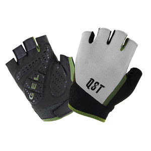 Gants de cyclisme unisexes légers à demi-doigts avec fermeture auto-agrippante, respirants, durables, en polyester, avec rembourrage en silicone sur la paume pour la course - Product Image 3