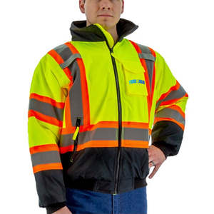 Veste de travail pour homme en polyester 100% réfléchissant, sur mesure par le fabricant, haute visibilité, respirante, veste réfléchissante - Product Image 1