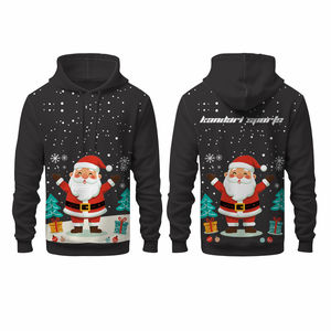 Sudadera con Capucha Unisex de Felpa de Algodón Roja, Temporada de Invierno, Logotipo Bordado con Pedrería en la Parte Delantera, Bolsillo Grande Personalizable - Product Image 4