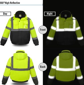 Chaqueta Softshell de construcción de seguridad para hombre, chaquetas de Montañismo para senderismo al aire libre, chaqueta cortavientos de secado rápido ajustada a prueba de viento - Product Image 5