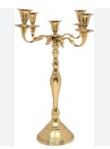 Candélabres en métal couleur cuivre élégants fabriqués à la main à 5 bras de grande taille candélabres de pièce maîtresse fournisseur candélabres en métal les plus vendus - Product Image 3