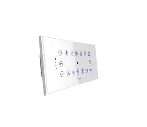 White color wifi touch new Home automation by fox domotics with 4 light on off 1 fan 3 dimmer Wall