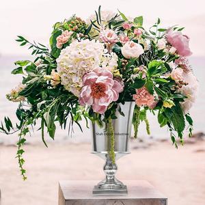 Trending Look <b>Gold</b> Finished Tall Metal Flower <b>Vase</b> for Tabletop Home & Wedding Flower Arrangement Decor Metal <b>Vases</b> - Product Image 6