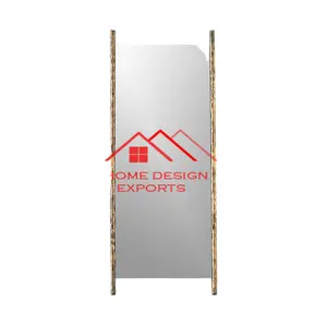 Espejo de pie moderno hecho a mano con marco de metal para el hogar, dormitorio y baño - Product Image 1