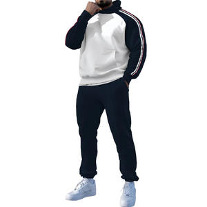 Sweat à capuche tricoté pour hommes Sweat-shirt tissu respirant fournisseur OEM deux pièces survêtement décontracté personnalisé équipement de fitness pour hommes - Product Image 4