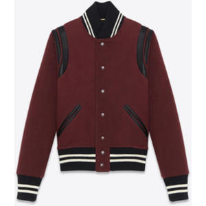 Chaqueta universitaria holgada de talla grande personalizada para hombre, chaqueta de estilo deportivo americano con logotipo bordado Retro para Otoño e Invierno de lana alta - Product Image 6