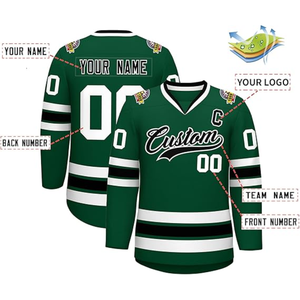 Maillots de hockey sur glace personnalisés de haute qualité, sublimés, respirants, à séchage rapide, 100 % polyester, vente en gros d'usine, nom d'équipe pour le hockey sur glace - Product Image 6
