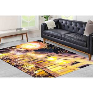 Alfombra Night In Paris: Vista del Paisaje Urbano, Alfombra Decorativa, Alfombra de Chenilla - Product Image 2