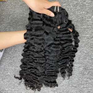 Article chaud 2024 100% paquets de cheveux vierges bruts du Vietnam à double tirage naturels en vrac Deep Wave Achetez maintenant pour obtenir une réduction - Product Image 3