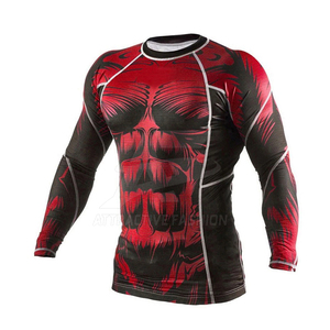 Nouveaux rashguards de fitness à séchage rapide, manches longues, coupe ajustée, en vente - Product Image 4