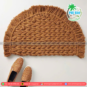 ARTÍCULO CALIENTE Alfombrilla de fibra de coco trenzada de media luna única de bajo mantenimiento y ecológica para una vida sin preocupaciones - Product Image 3