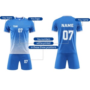 Camiseta de Fútbol Unisex, Uniforme de Fútbol, Impresión Digital en Blanco, 100% Poliéster, Impermeable, Antibacteriano, Secado Rápido, Transpirable - Product Image 3