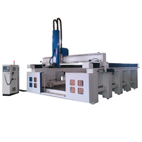 Máquina enrutadora de fresado CNC de 5 ejes para hacer moldes de escultura 3D Motor de núcleo de granito de espuma de madera DSP Syntec NC Studio software