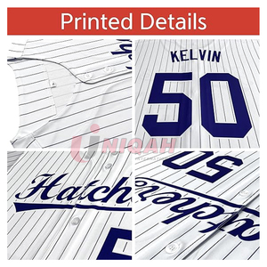 Camiseta de béisbol Hipster Hip Hop personalizable, Camiseta deportiva a rayas con nombre y número de equipo para hombres, mujeres y jóvenes - Product Image 2