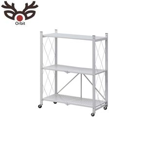 Estante de Almacenamiento Plegable de 3 Niveles, de Acero al Carbono, Ecológico, con Panel Perforado, para Almacenamiento en el Suelo - Product Image 1