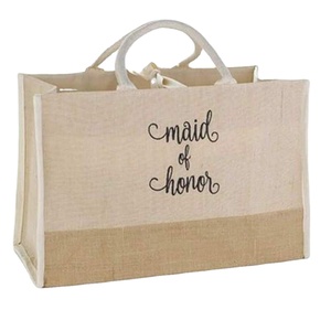 Hot Selling Organic Jute Shopping <b>Bags</b> Custom Embroidery Eco-Friendly Beach <b>Tote</b> <b>Bags</b> Zipper Closure From Bangladesh Factory - Product Image 1