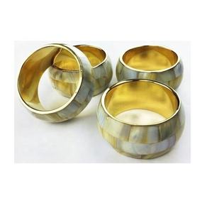 Mother of Pearl And Wooden Napkin <b>Rings</b> trending article here - <b>indian</b> crafted - Product Image 3