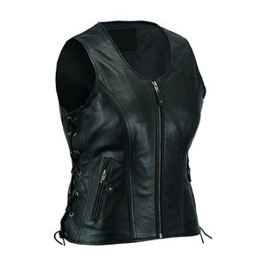 Chaleco de Lona Impermeable de Cuero Genuino 100% Vintage de Alta Calidad para Mujer, Forro Personalizado OEM, Talla Grande, Venta al por Mayor, MOQ Bajo - Product Image 5