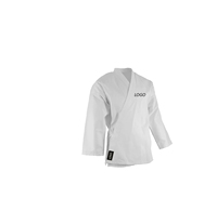 Uniforme de Karate con Logotipo Personalizado, 100% Algodón, Transpirable, Unisex, para Adultos, Ropa de Artes Marciales, Blanca, Corte Regular