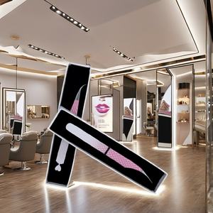 Pinzas para Extensión de Pestañas de Acero Inoxidable, Pinzas de Aislamiento con Punta de Fibra, Recubrimiento en Polvo Rosa Blanco, Herramienta Profesional para Pestañas - Product Image 1