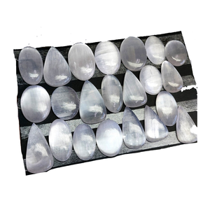 Pierre naturelle de sélénite, cristal de forme mixte, pierre précieuse en vrac, cabochon, cristal de guérison, pierre précieuse, toutes formes, cabochon - Product Image 1