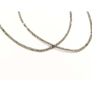 Cuentas de Diamante Champagne AAA en Forma de Rondelle de 1.8-2.5mm, Hilo de Gemas de Diamante Natural Facetado para Fabricación de Joyas al por Mayor - Product Image 1