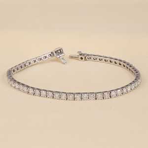 Bracelet tennis en diamant rond brillant cultivé en laboratoire en argent sterling et or 6,16 TCW Clarté VS Couleur E/F Accessoire de bijouterie - Product Image 5